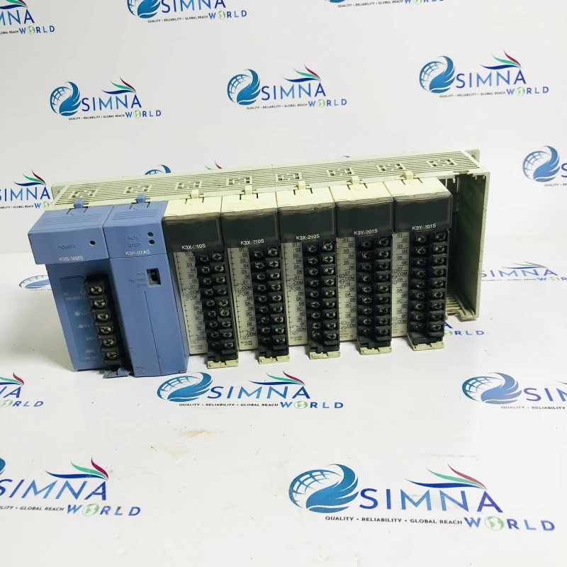 Keyence KZ-300 Series PLC System with KZ-A500 CPU, KZ-PS2 Power Supply & K3X I/O Modules Rack Assembly Modular PLC Rack System