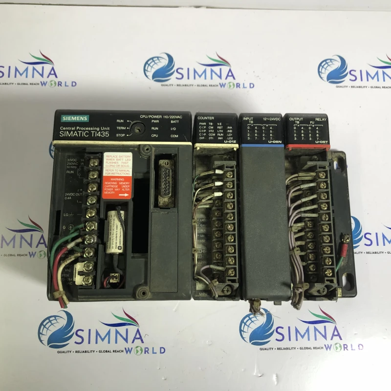 Siemens SIMATIC TI435 PLC CPU with I/O Modules and Relay Output Unit PLC RACK